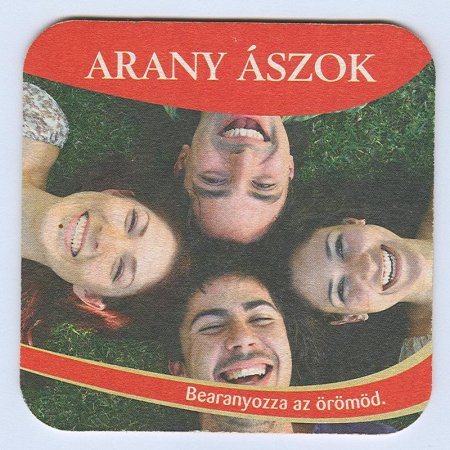 Arany Ászok coaster A page