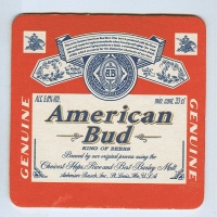 Budweiser   (USA) coaster A page